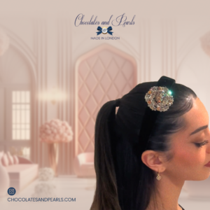 Black Velvet Tiara Crystalza Made in London