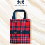 red tartan bag