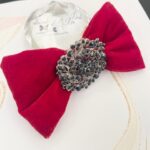 RED VELVET CRYSTALZA HAIRCLIP MADE IN LONDON